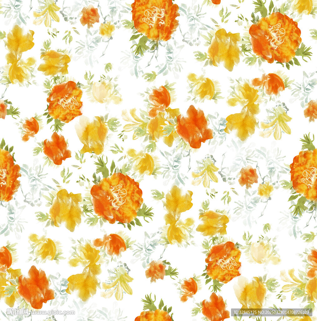 手绘花 水彩花