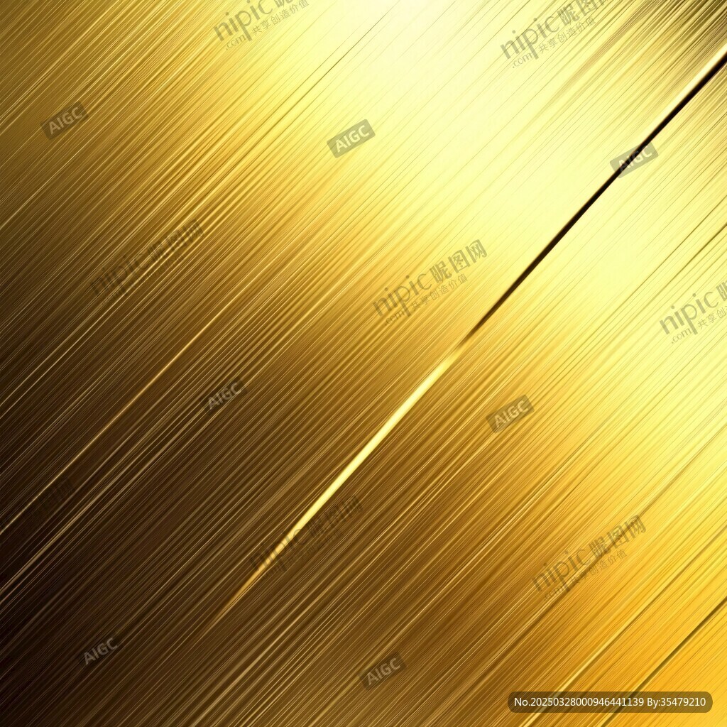 金色金属拉丝质感背景图