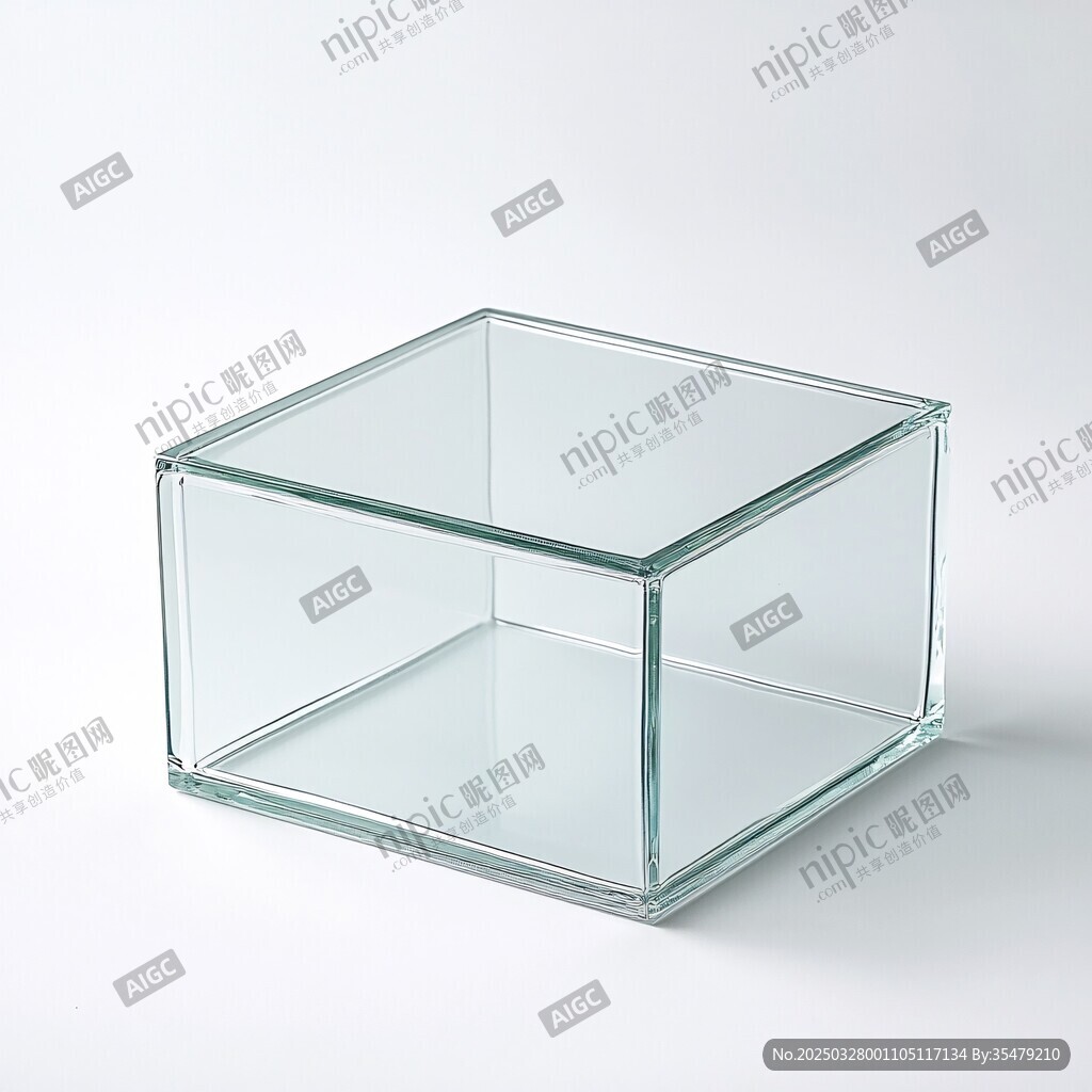 透明方形玻璃容器