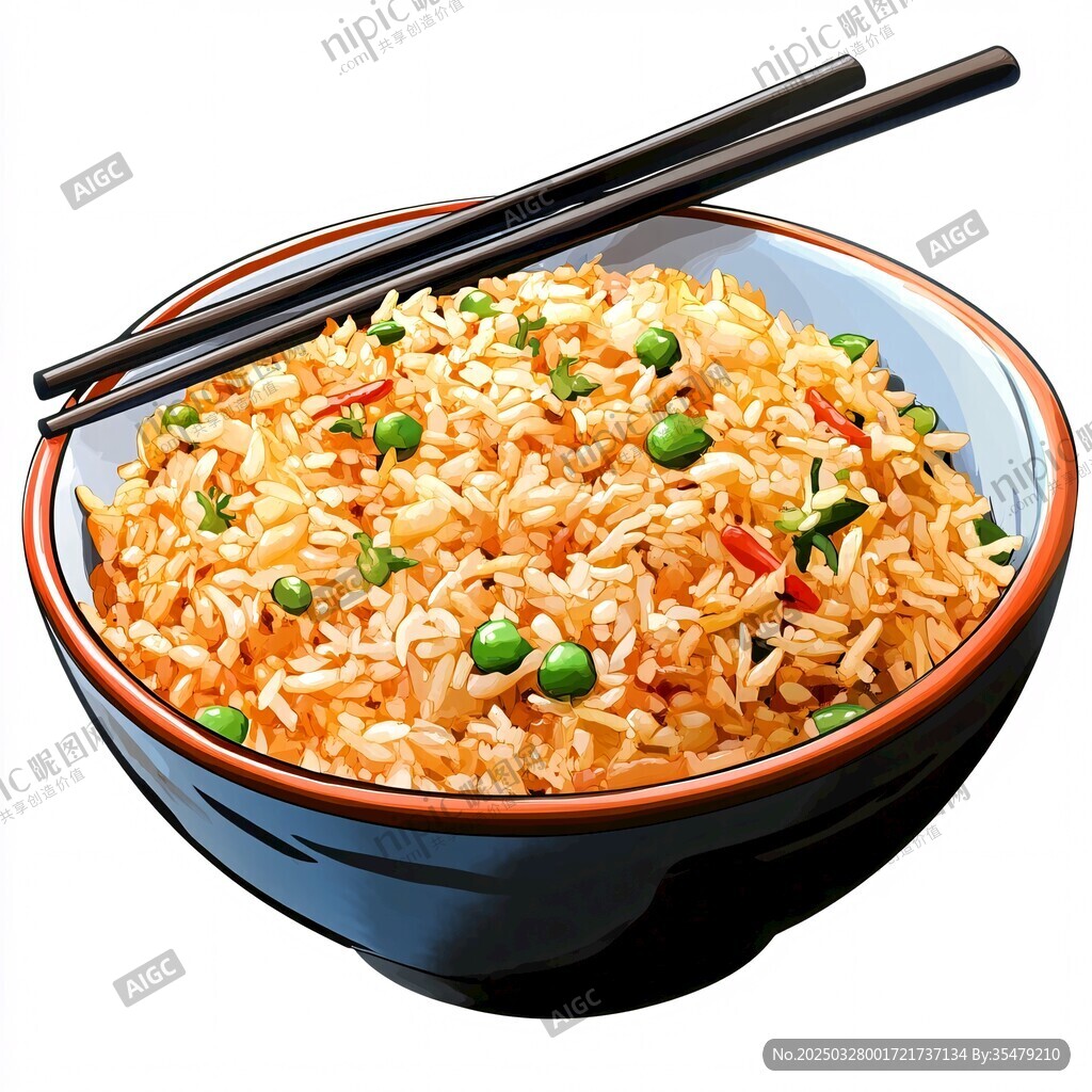 美味炒饭配筷 视觉盛宴