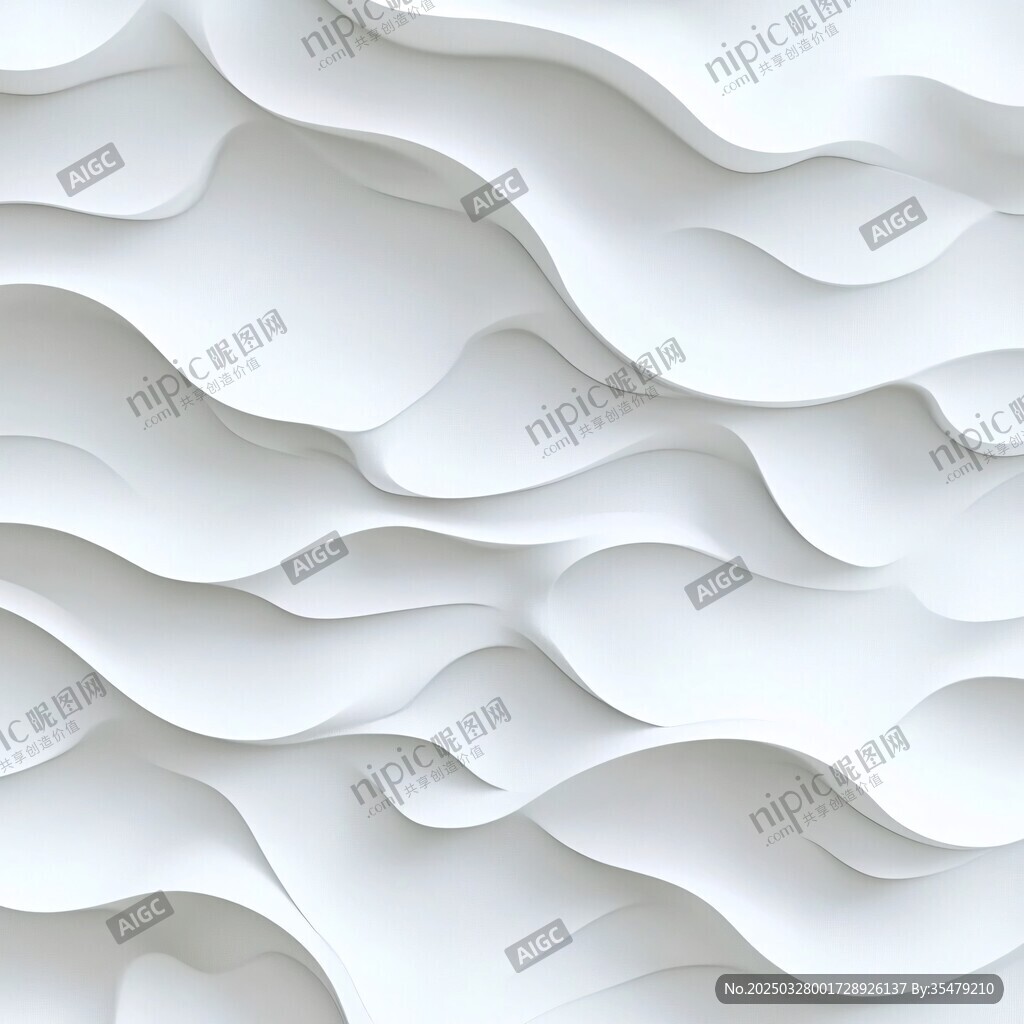 白色波浪纹理抽象背景图