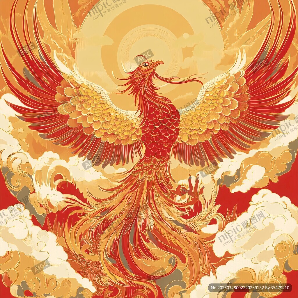 凤凰展翅 尽显祥瑞之气