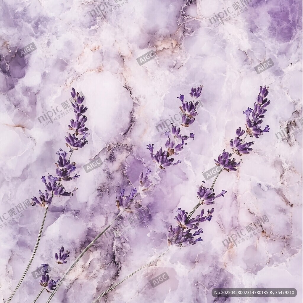 梦幻紫薰衣草大理石背景