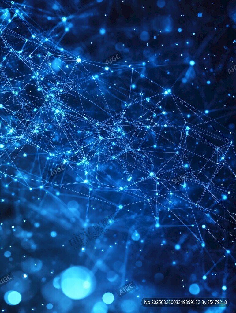梦幻蓝色科技网络背景图