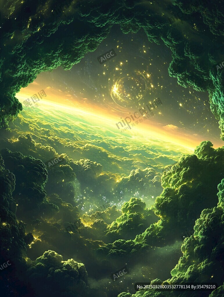 梦幻云端上的璀璨星空