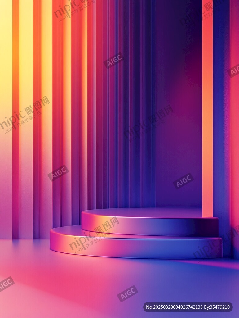 梦幻渐变光影展示舞台