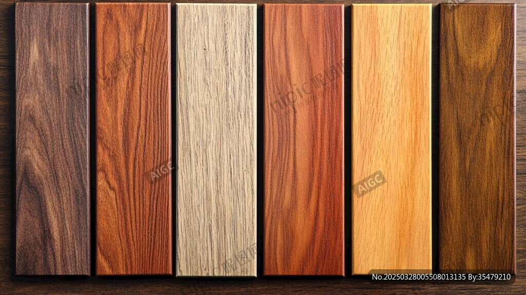多样实木板材展示