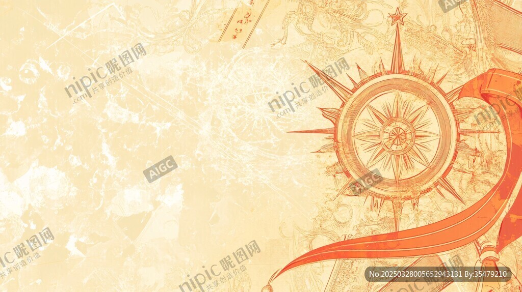 复古航海风罗盘背景图