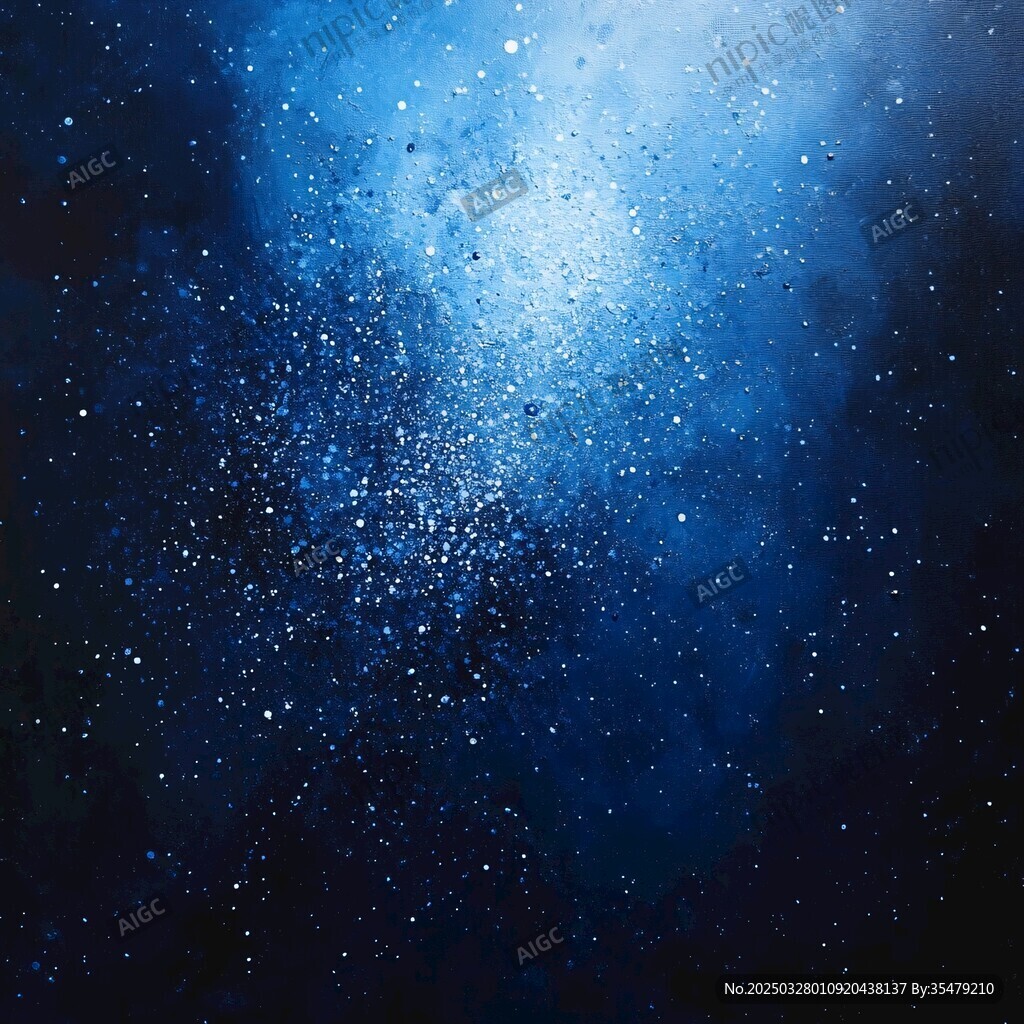 梦幻蓝色星空背景画面