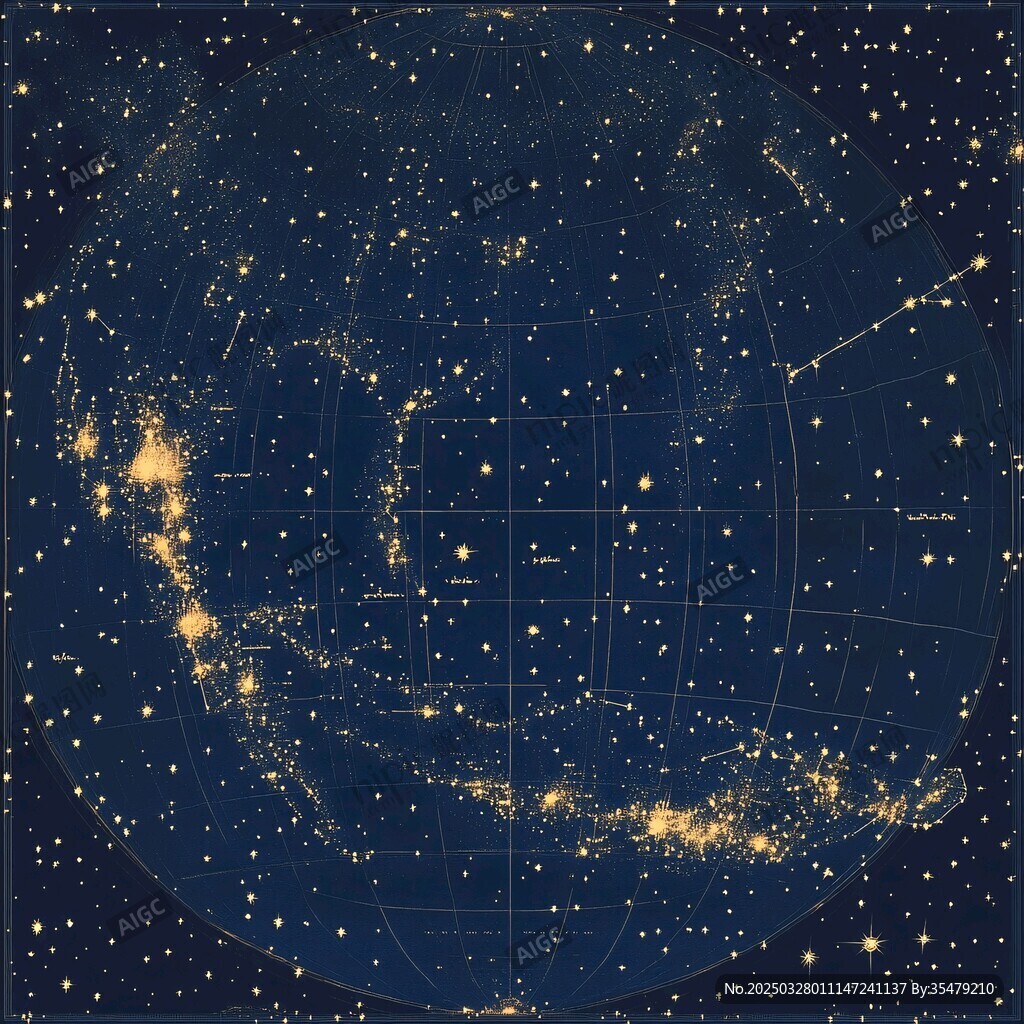 星图上的璀璨星座与繁星