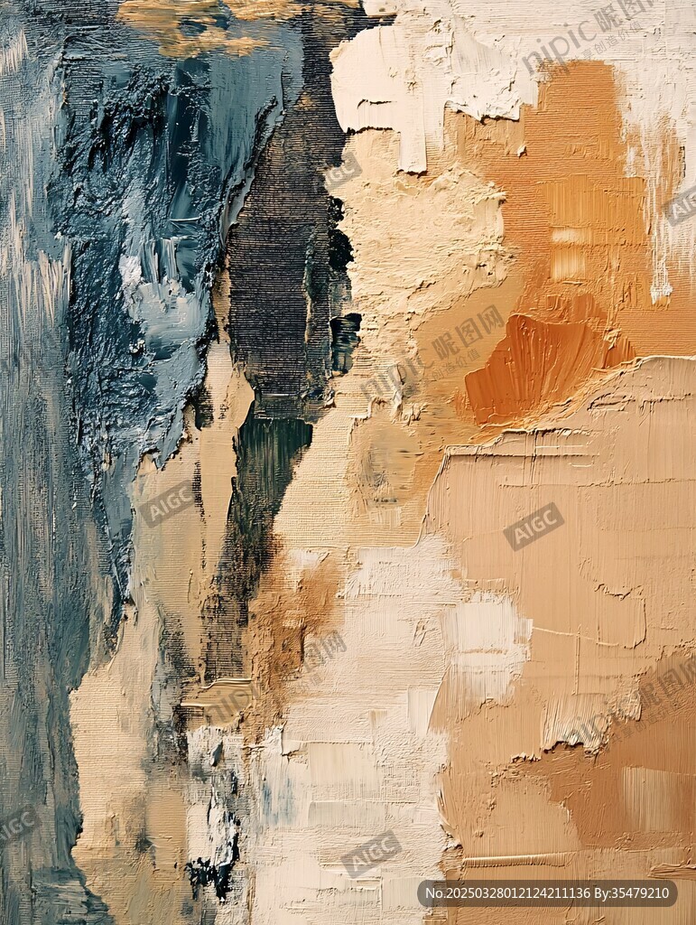 抽象油画纹理艺术作品