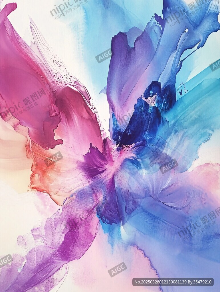 梦幻色彩抽象艺术画作