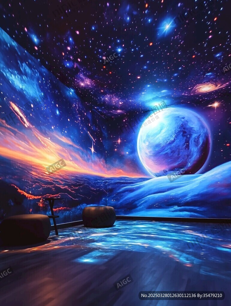 梦幻宇宙主题室内场景
