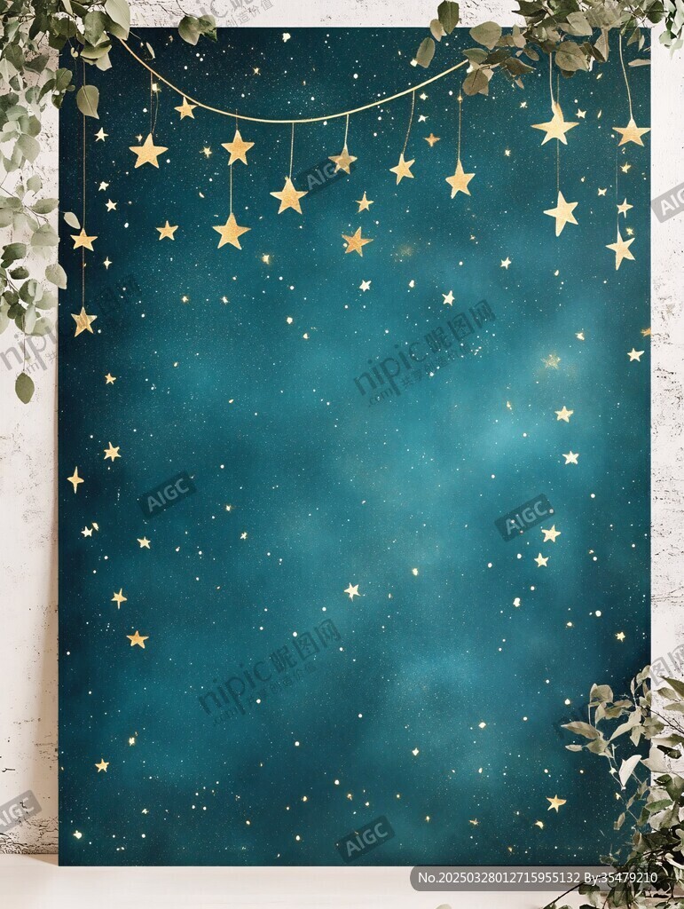 梦幻星空背景装饰图