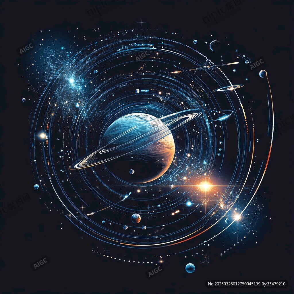 梦幻星际宇宙行星场景图