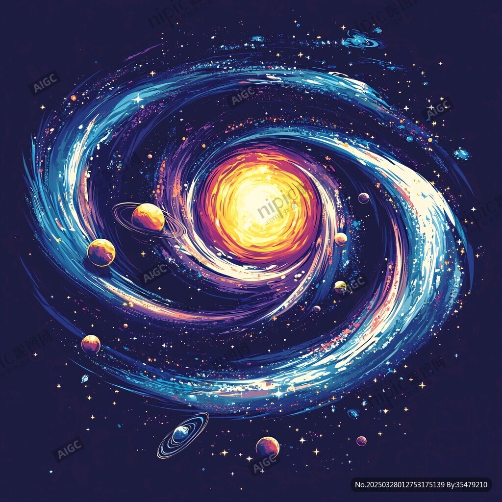 梦幻星系漩涡中的行星