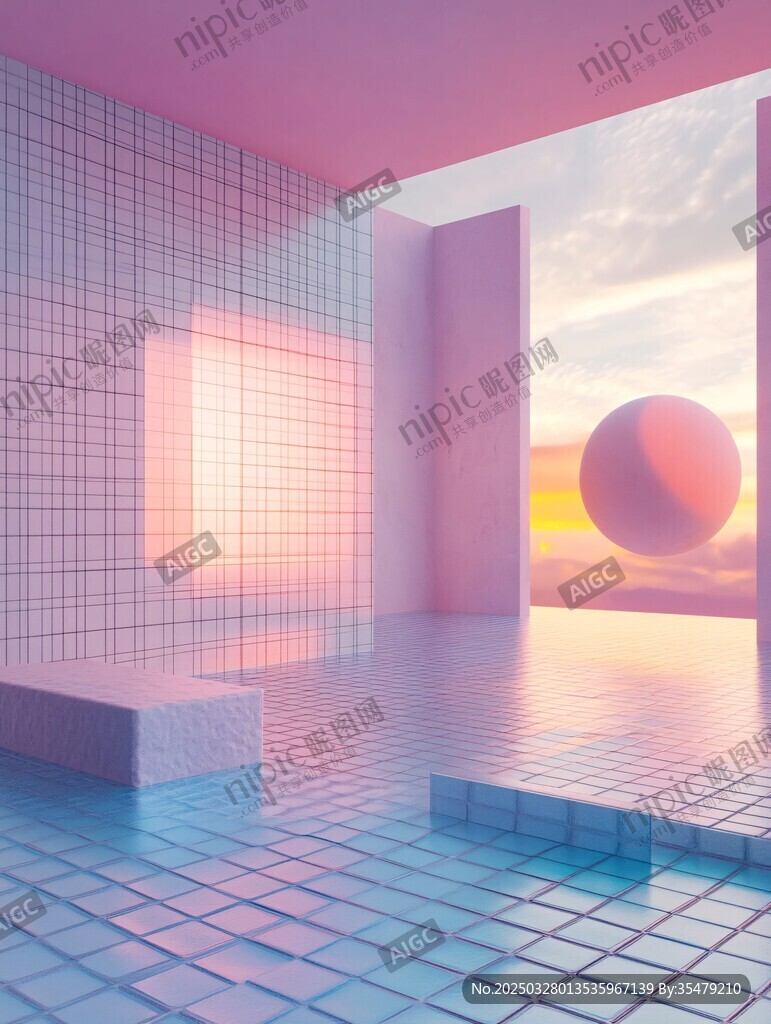 梦幻几何空间场景