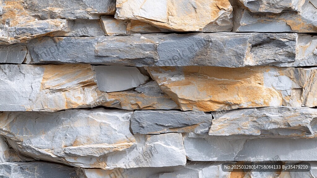 石砌墙面纹理特写