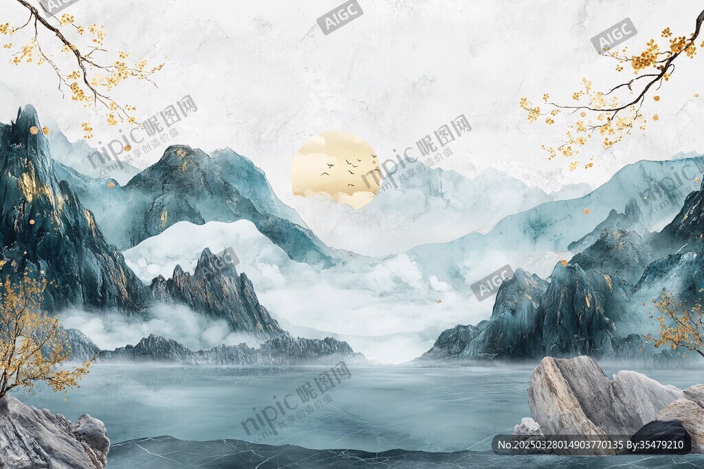 水墨山水间的诗意风光