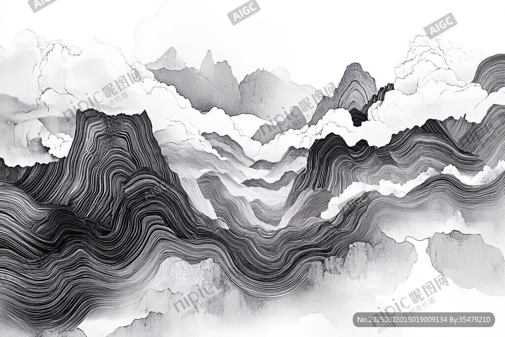 水墨山水意境图