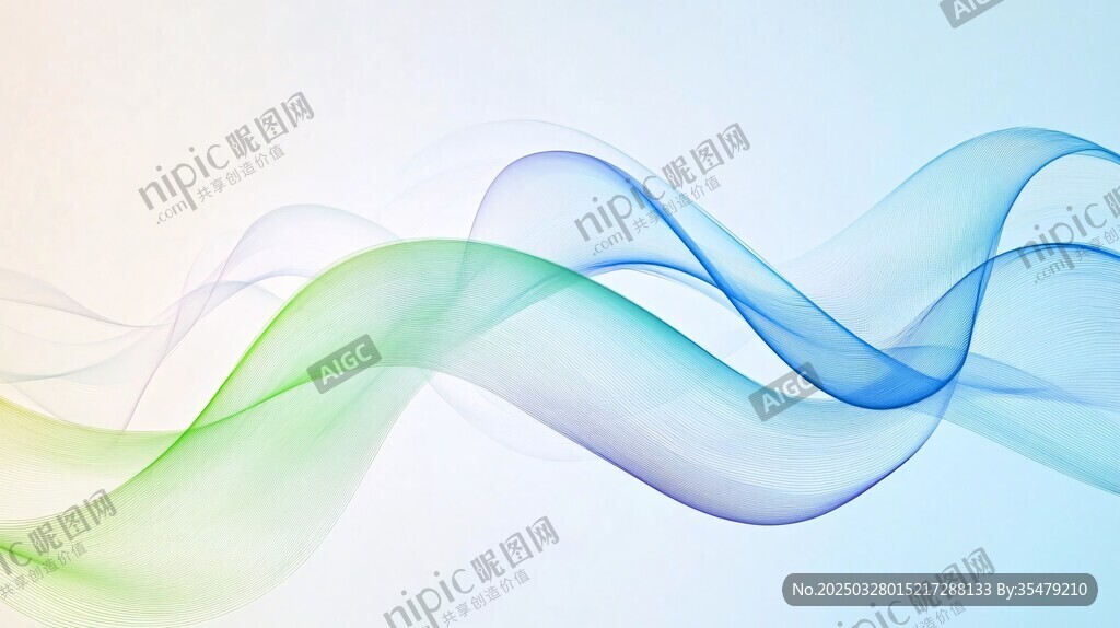 灵动彩色飘带背景图案