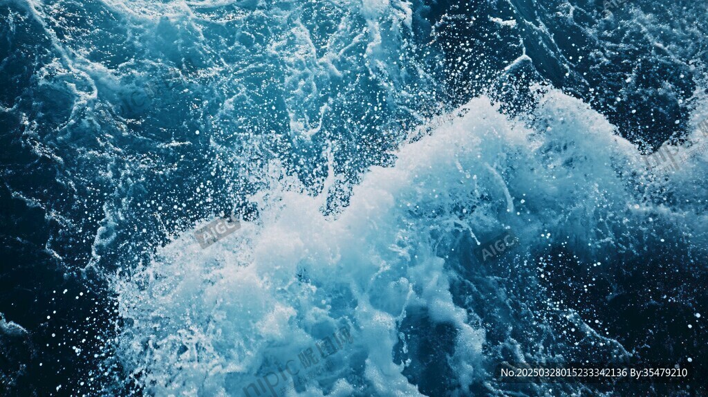 汹涌海浪 展现海洋磅礴力量