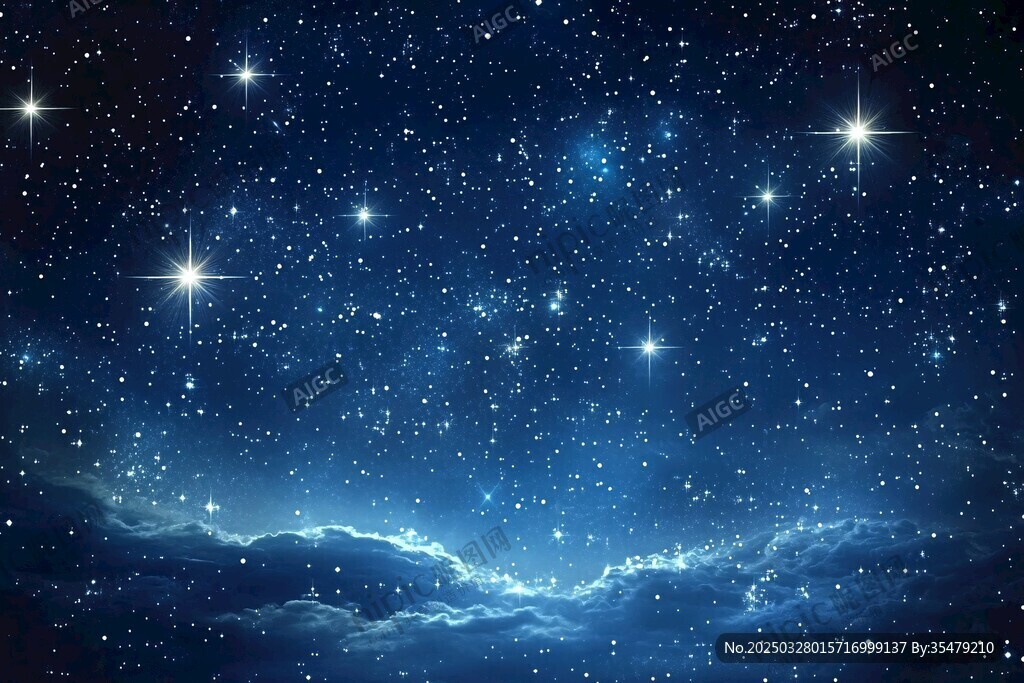 梦幻星空夜景图