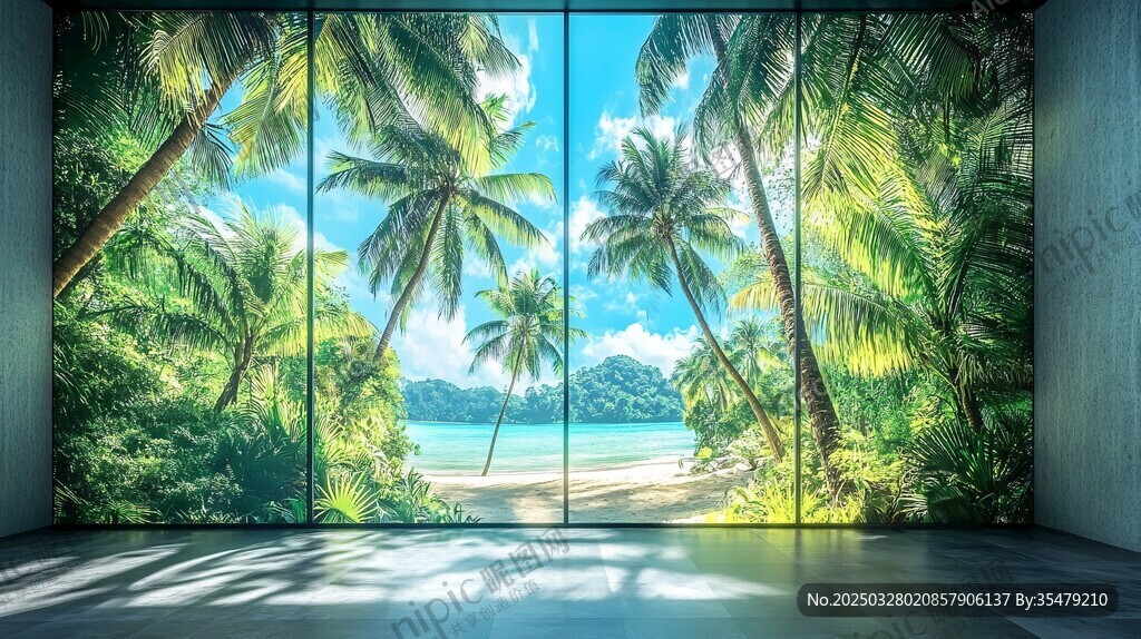 热带海景墙面装饰画
