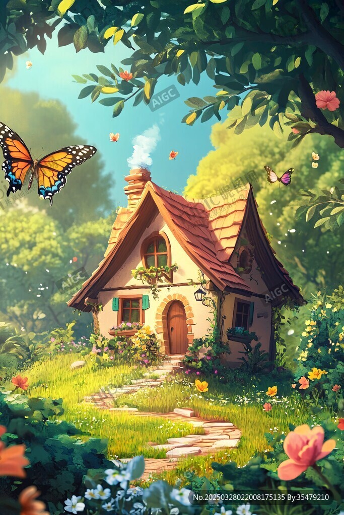 梦幻童话小屋的自然之景