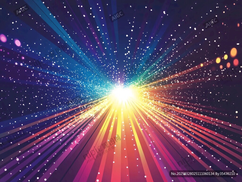 绚丽星芒宇宙之光效背景
