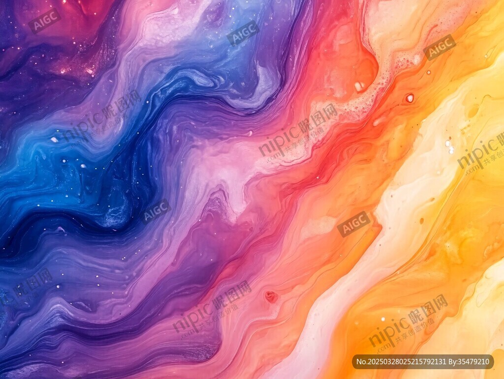 梦幻流体色彩艺术画面