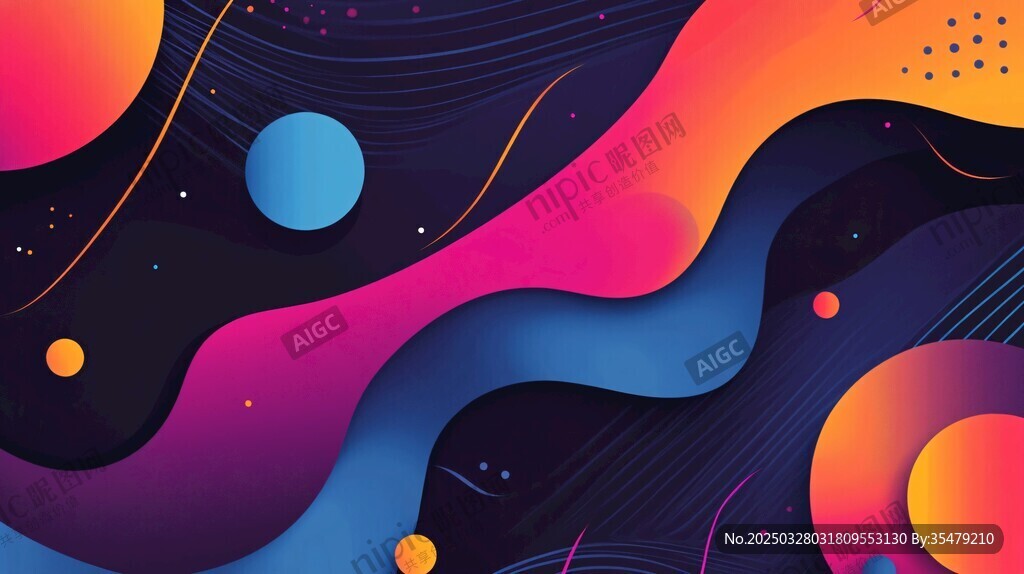 炫彩流体抽象艺术背景图