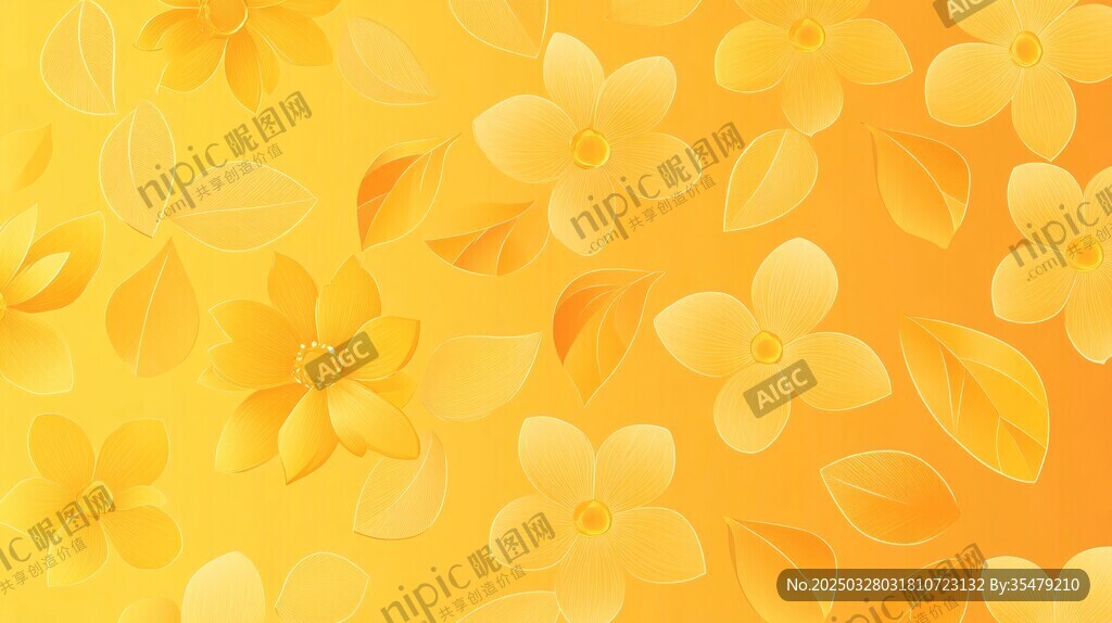 金色繁花背景图