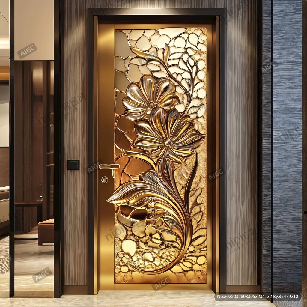 奢华雕花入户门设计展示