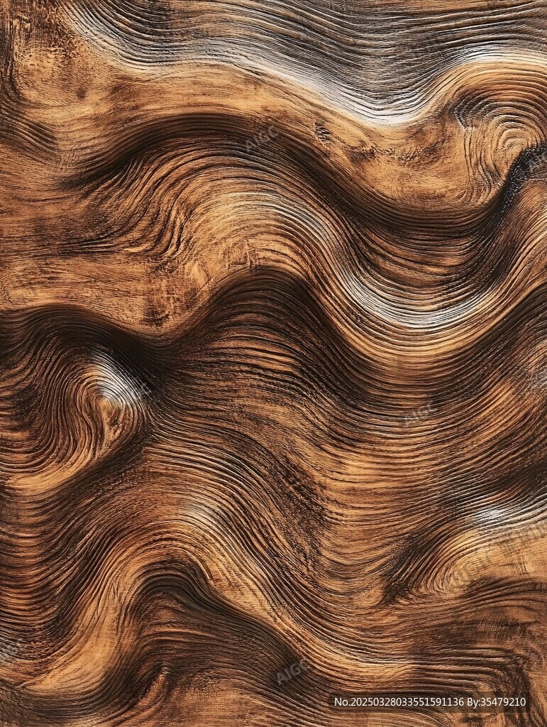 木纹波浪纹理艺术图案