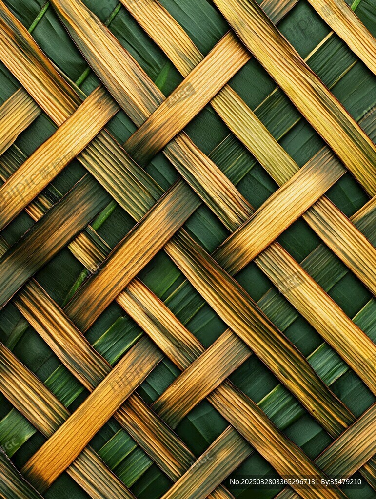 竹编纹理 自然交织的美感