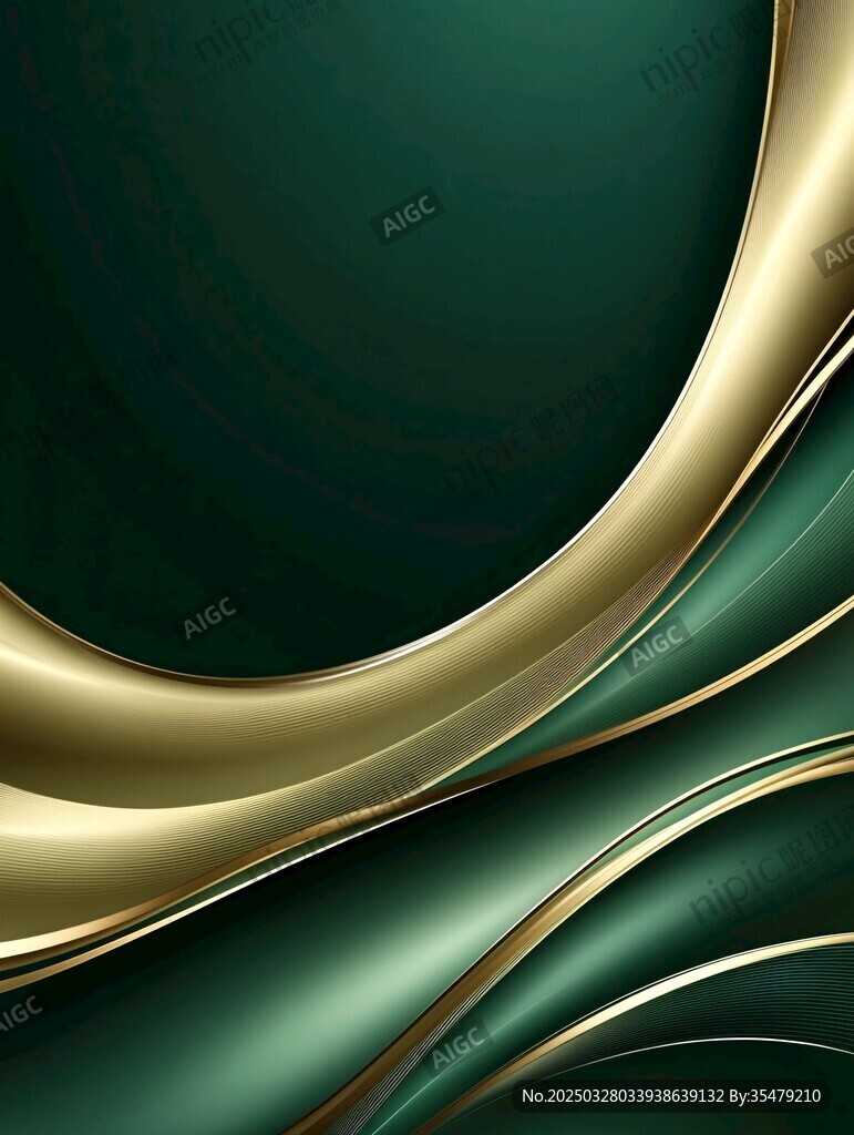 墨绿金纹质感背景图案