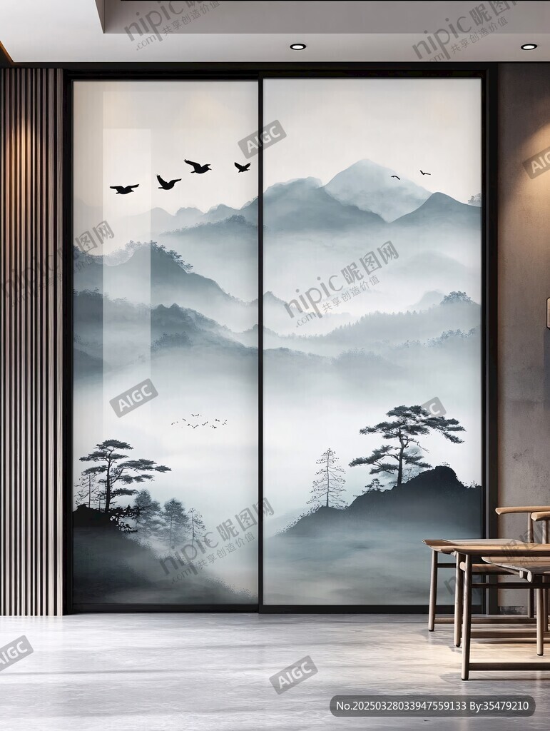 中式山水移门 雅致空间