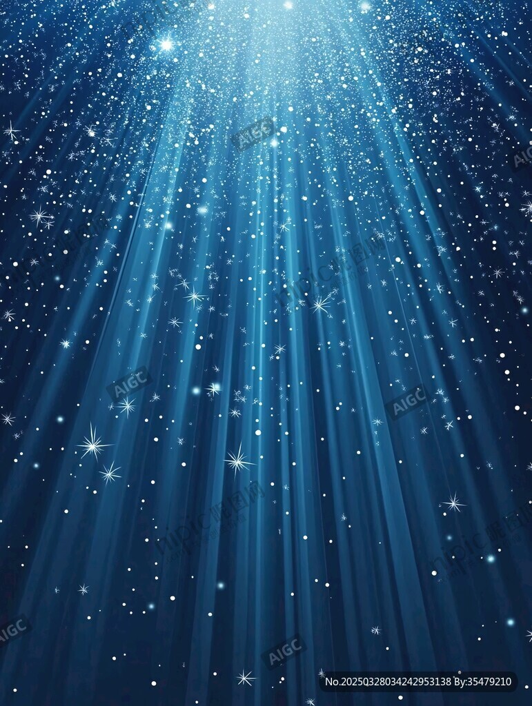 梦幻蓝色星光背景特效