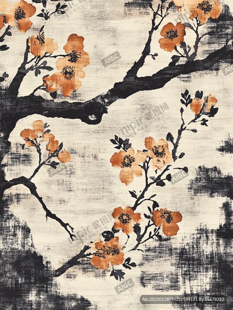 水墨梅花图 古韵雅致风