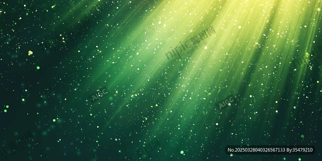 梦幻绿光星空背景图