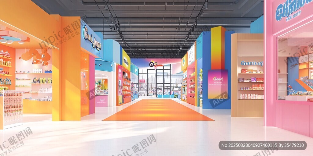 多彩儿童用品店室内空间