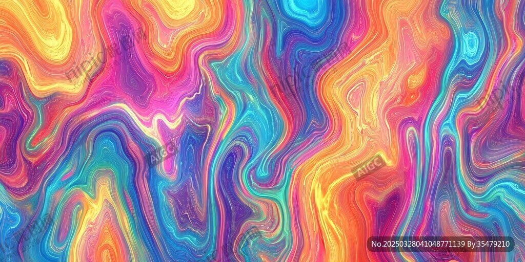 绚丽多彩流体艺术背景图