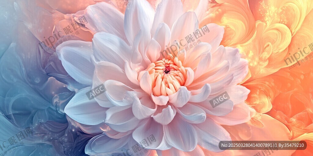 梦幻柔美大丽花绽放