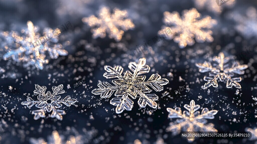 梦幻雪花微观之美