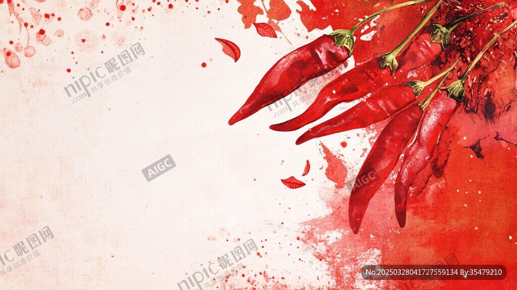 红辣椒点缀的活力画面