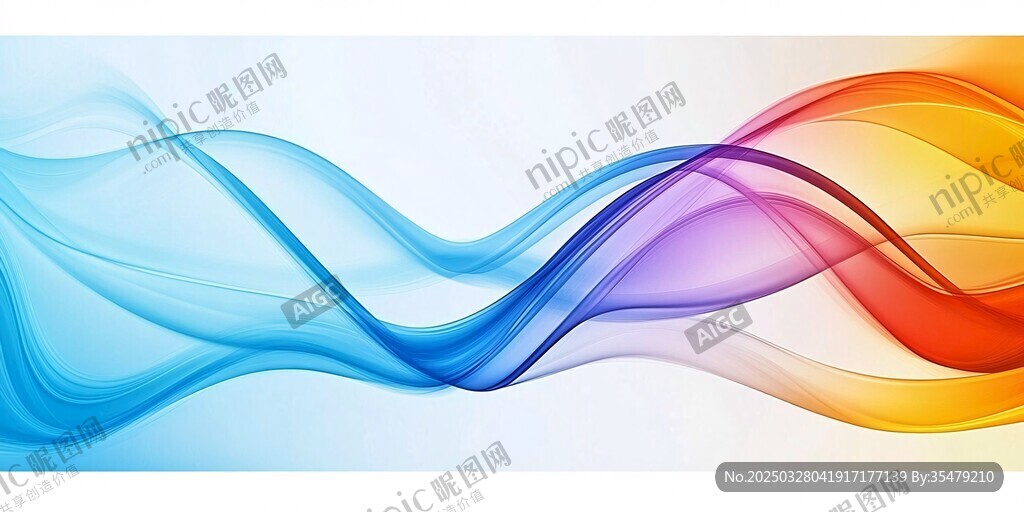 彩色飘逸动感线条背景图