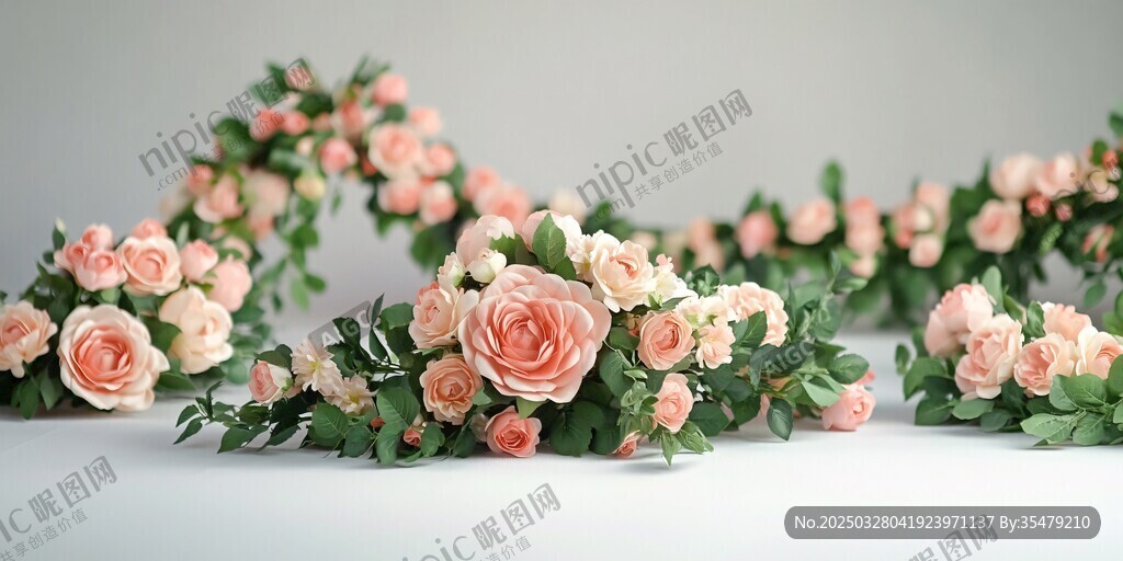粉色玫瑰花卉装饰摆件