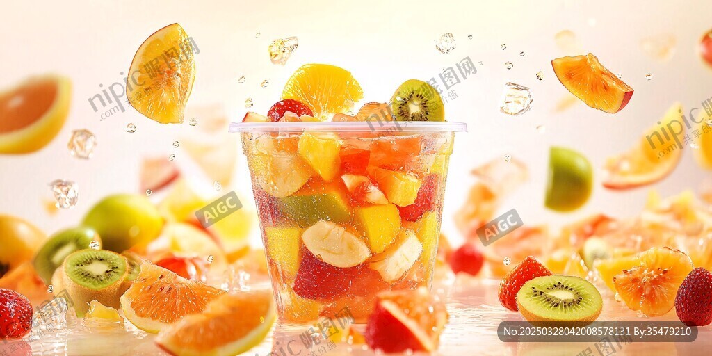 缤纷水果杯 鲜果活力绽放