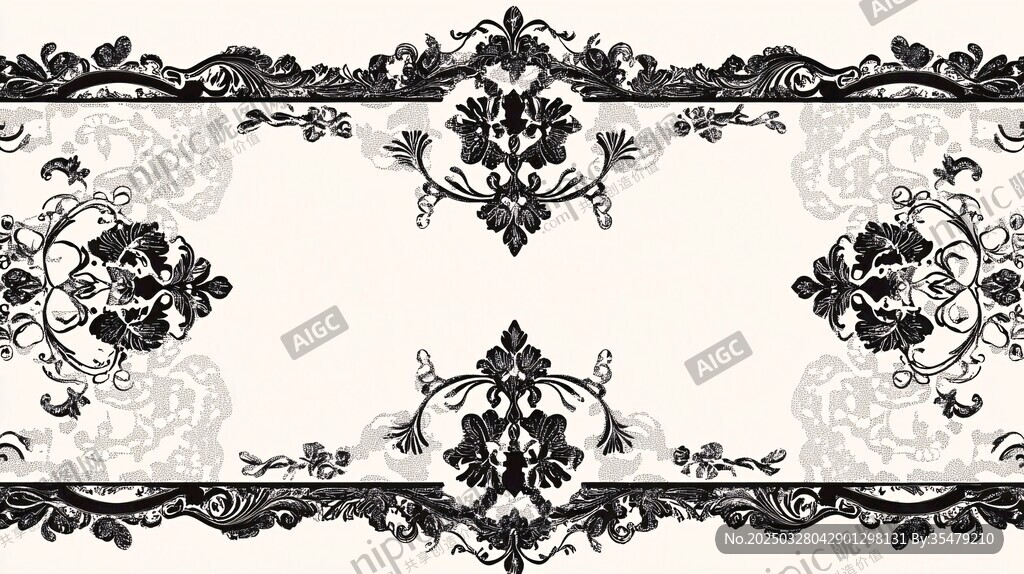 欧式复古花纹装饰图案
